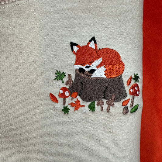 Sleeping Fox Autumn Crewneck