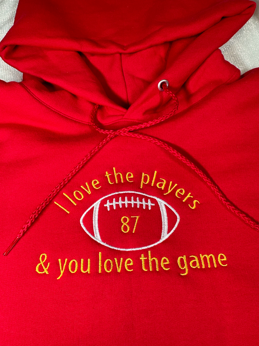 I Love the Players Football Hoodie