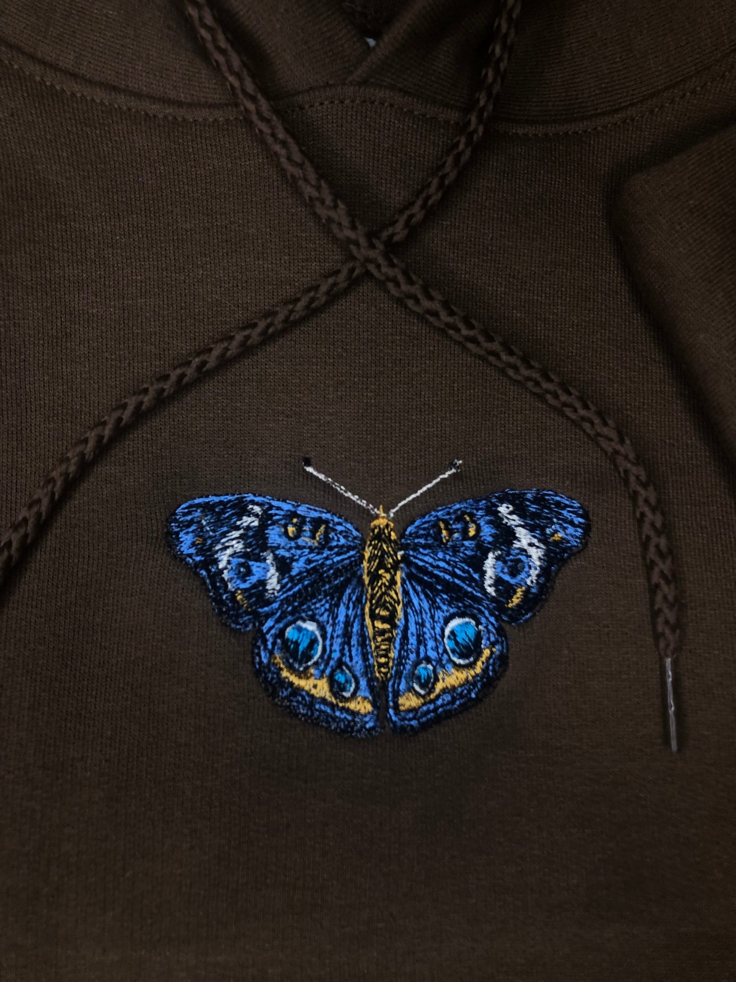 Trust the Process embroidered caterpillar and butterfly hoodie | Nature blue butterfly sweatshirt | embrace change hoodie